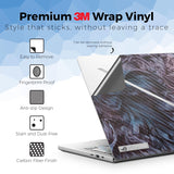 Carbon Fiber Laptop Skin Compatible with Asus ROG Zephyrus G14 (2025) - Angry Ripple - Premium 3M Vinyl Protective Wrap Decal Cover - Easy to Apply | Crafted in the USA by MightySkins