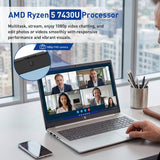 HP 17.3” FHD IPS LED Anti-Glare 300 nits Laptop, AMD Ryzen 5 7430U 6-core CPU, 8GB RAM, 512GB Storage, Webcam w/Shutter, Microsoft Copilot Key, Wi-Fi 6, BT 5.4, Win11H, w/Laptop Cooler, 17-cp3000