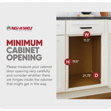 Rev-A-Shelf 35 Qt Bottom Mount Single Pullout Under Cabinet Kitchen Trash Cans for Base Cabinets, 150 Pound Rated Full-Extension Slides, Min Opening Width of 11.5", Silver, 4WCBM-15DM-1