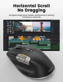 SABLUTE Ergonomic Wireless Mouse for Laptop with Ultra-Fast Scrolling, Side Scroll, Wired+2.4G,+2 Bluetooth, 5 Programmable Buttons, 8K DPI, 800mAh Rechargeable, MAM6 Quiet Office Mice for PC, Desktop