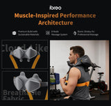 Smart Heated Shiatsu Neck Shoulder Back Massager, App-enabled, 8 Extra-Wide Bionic Heads, 4D Deep Tissue Kneading, Customizable Mode, 240 Mins Battery Life for Pain Relief Fitness Sporting Women, Men