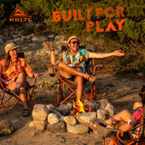 Kelty Essential Camping Chair, Folding Camp Seat for Festivals, Beach Days, Tailgating (Bungee Cord)
