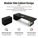 HHEvergreenEnsemble Executive Desk with Wood Veneer Surface (110.24IN)