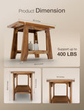Tinamo 34”L Teak Shower Bench for Inside Showers- 400 Lbs Capacity-Teak Shower Stool, Wooden Bathroom Bench, Shower Chair for Inside Shower with Handles, Teak Benches, Wooden Bench with Shower Holder