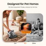 JIGOO Mattress Vacuum Cleaner with UV-C Light, Bed Vacuum Cleaner with Dust Sensor, Ultrasonic and High Heating, Deep Cleaning Bed Vacuum for Sofa Bed Fabric Surface (Gray)