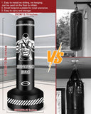 Standing Punching Bag for Adults Teens, 70" Heavy Punching Bag with Stand, Heavy Bag Inflatable Kick Boxing Bag Training Equipment Bags for Training MMA Muay Thai Fitness YORWHIN