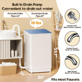 Auertech Portable Washer and Dryer Combo Set, 18 lbs Fully Automatic Washing Machine, 1.5CuFt Portable Dryers, Compact Washer and Dryer for Apartment, RV, Dorm