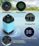 WADEO Portable Shower for Camping, Outdoor Electric Shower Rechargeable Pump with 20L Collapsible Bucket, Camping Shower Head Nozzle for Camping, Hiking, Traveling, Washing