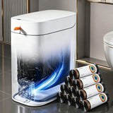 Automatic Bathroom Trash Can with Lid, 3.5 Gallon Motion Sensor Trash Can