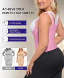 SHAPELLX Waist Trainer for Women Tummy Control Shapewear Postpartum Faja Body Shaper with Adjustable Strap Pink 3XL