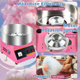 Commercial & Home Cotton Candy Machine 110V 1000W,3 Mins Fast Preheat, Stainless Steel, Easy to Operate & Clean for Birthday Party, Events & Commercial Use