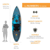 Lifetime Tamarack Pro 103 Sit-On-Top Kayak, Lightning Fusion, 10 ft. 3 in.