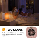 Portable Space Heater, YOUCIDI 1000W/800W Ceramic Electric Heater, Compact Small Warmer, Heat Up in 2 Seconds, Safe and Quiet for Office Room Desk Indoor Use