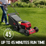 PowerSmart Electric Cordless Lawn Mower 17" 40V, 3-in-1 Brushless Push Lawn Mower, Lightweight, Foldable Handles