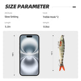 5PCS Lifelike Fishing Lures – Multi-Jointed Swimbait for Bass, Trout, Crappie, Walleye, Pike, Realistic Action with 3D Fish Eyes and Sharp Hooks, Perfect for Fishing Kits in Saltwater & Freshwater