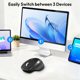 Wireless Bluetooth Rechargeable Mouse with 8 Programmable Buttons-Black