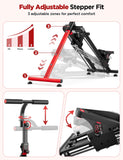 YOLEO Adjustable Resistance Stair Steppers for Exercise at Home, Folding Cardio Stairmaster with 3 Workout Modes & Oversized Pedal,90% Pre-Assembled Stair Climber with Handlebar for Full Body Workout