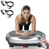 Natini Vibration Plate Exercise Machine - Whole Body Workout Vibration Platform Lymphatic Drainage Machine for Weight Loss Home Fitness - Silver