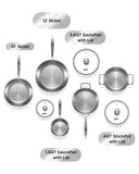 Titanium cookware set,8pc Nonstick pro frying pans for cooking