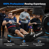 MERACH Rowing Machines with 15.6" HD Screen, Adjustable Air Resistance Professional Indoor Rowing Machine for Home with 440LBS Weight Capacity