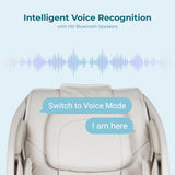 Titan Nido 3D l Full Body Massage Chair l AIR 3D Massage Mechanism l Rocking Motion Position l Voice Control l 2 Stage Zero Gravity Reclining l 7.5" Touchscreen Controller (Taupe)