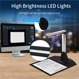 Portable Scanner, Document Camera Scanner HD A4 Capture Size with LED Light Teaching Software Suitable for Classroom Teachers to Improve Efficiency