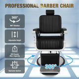 Artist hand Barber Chair Barbershop Chairs Hydraulic Recline Barber Chairs Salon Chair for Hair Stylist Tattoo Chair Barber Salon Equipment(Black1)