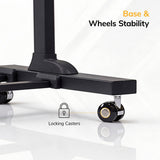 Height Adjustable Sit Stand Workstation (41.3″–50″), Small Compact Mobile Lectern Podium for Home Office