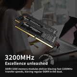 DDR4 3200MHz PC4-25600 CL22 SODIMM 1.2V 260-Pin Non-ECC SODIMM Laptop Notebook Memory Module
