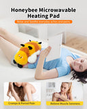 Honeybee Microwave Heating Pad for Period Cramps, Microwavable Stuffed Animal Cute Moist Weighted Plush Heating Bean Bag with Removable Cover Unscented Heatable Gifts