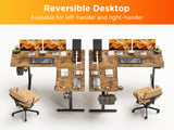 Reversible L Shaped Standing Desk Height Adjustable with Cup Holder, Electric Corner Computer Desk