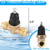 NR3XLDU 3/4" Pressure Reducing Valve With Double Union FNPT Connection, Replacement for Zurn Wilkins 34-NR3XLDU, Complete Accessories Kit, Built-In Stainless Steel Filter