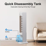 Windowless Portable Air Conditioner, 41 Inch Cooling Fans that Blow Cold Air, 3-in-1 Tower Fan with Remote, 3 Speeds, 120° Oscillation Swamp Cooler, 12H Timer Evaporative Cooler for Bedroom Indoor Use