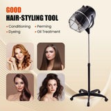 Giantex Hooded Hair Dyer, Stand Up Hair Dryer with Adjustable Height, Timer & Temperature, Bonnet Hair Dryer with Wheels, Salon Hair Dryer with Hood for Home Spa Beauty Station