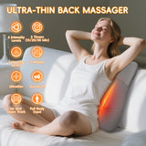 pryfey Back Massager, Rolling Up and Down Back Massager with Heat, Back Massage 4D Kneading for Pain Relief Deep Tissue, Ultrathin Shoulder Massager Mother's Day Gifts for Women Men Parents, Grey