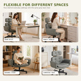 OYEFIT Criss Cross Office Chair with Adjustable Arms, Headrest and Wheels