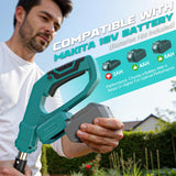 Cordless Tiller Cultivator Compatible with Makita 18V Battery, Ecarke 450RPM Brushless Garden Rototiller,48 Steel Tines, 9" W×6.3" D,Foldable Soil Tilling Tool for Garden Lawn Landscaping (Tool Only)