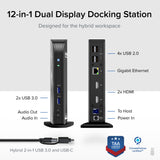 Plugable Universal Laptop Docking Station Dual HDMI Monitor for Windows and Mac (Driver Required