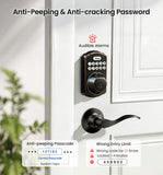 Veise KS02A Fingerprint Door Lock, Keypad Deadbolt, Oil Rubbed Bronze