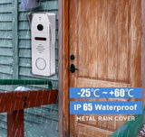Wireless Video Doorbell Intercom System Doorbell with Camera,10 inch Touch Monitor 1080P Video Entry Doorphone TUYA IP Wired Video Door Phone for Home Villa Apartment (1 Bell+3 * 10 inch)