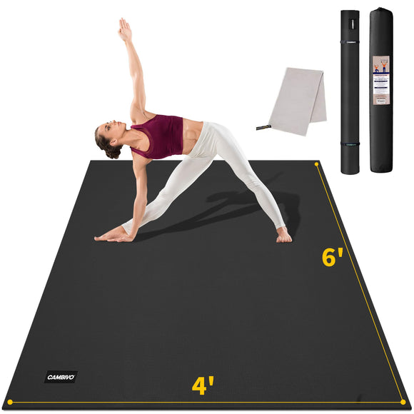 CAMBIVO Yoga Mat for Women and Men, Extra Long and Wide Exercise Mat(72