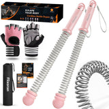 Cordless Battle Ropes Adjustable Trainer, Ropeless Weighted Portable Exercise Equipment for Home Gym Workouts, Compact Arm Strength for Men Women, Heavy Flex Rope Stick Fitness Gift