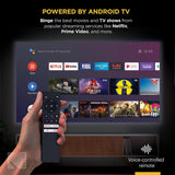 KODAK FLIK HD9 Smart Projector | Mini White Portable Indoor & Outdoor Movie with Android TV Streaming Apps, Wi-Fi and Bluetooth, Built-In Speakers & Voice Remote | FHD 1080p for Screens Up to 120”