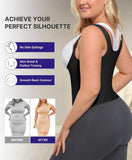 SHAPELLX Waist Trainer Corset for Women Tummy Control Shapewear Workout Faja Body Shaper with Adjustable Strap BLACK L