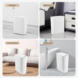 FRESHLIX Automatic Motion Sensor Bathroom Trash Can with Lid, 5 Gallon Touchless Trash Bin, Smart Electric Narrow Waterproof Garbage Bin