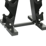 150 Pound Hex Dumbbell Set with Rubber Coated Dumbbells and Rack Zoomster