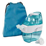 Saline Nasal Rinse Kit with 1 Navage Nose Cleaner, 20 Salt Pods and Sky Blue Navage