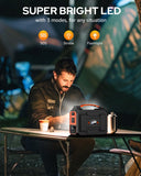 Portable Power Station Bank 146Wh 200W Peak(100W Rated), Solar Powered Power Bank with AC Outlet 110V for Camping Apowking