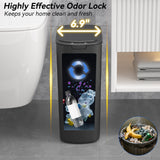 FRESHLIX 5 Gallon Motion Sensor Bathroom Automatic Trash Can with Lid (5 Gallon Black)