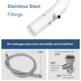 Yohip Ultra-Slim Bidet Attachment for Toilet - Dual Nozzle (Feminine & Posterior Wash) | Lead-Free Stainless Steel Valve | Non-Electric Adjustable Water Pressure | 2.48" Slim Fit Standard Toilets